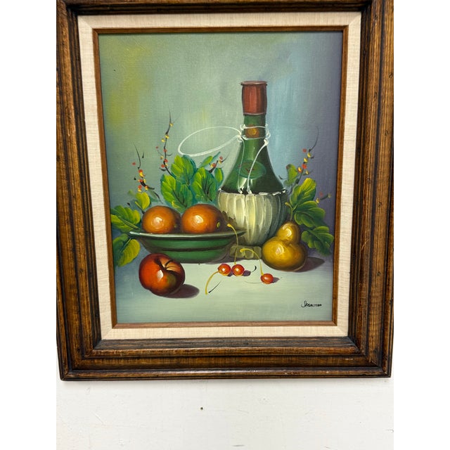 Late 20th Century Sebastian Still Life Oil Painting, Framed For Sale - Image 10 of 12