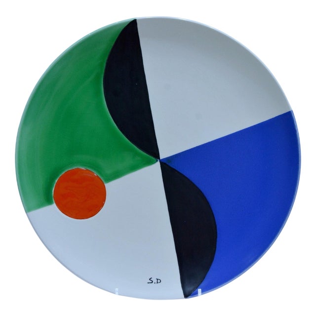 Ceramic Dish by Sonia Delaunay, 1968 For Sale