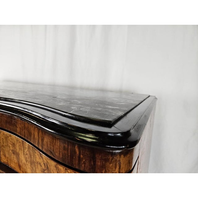 Chippendale Sideboard with Marble Top and Sliding Glass, Italy, 1920s For Sale - Image 10 of 18