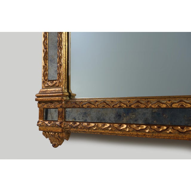 Wood 20th Century Belgian Rococo-Venetian Mirror in Gilded Wood, 1980s For Sale - Image 7 of 11