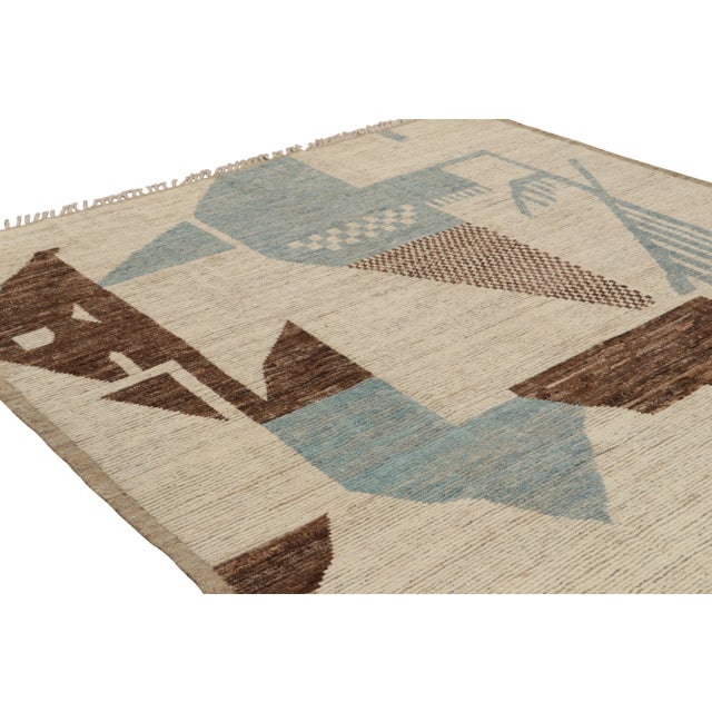 Not Yet Made - Made To Order Rug & Kilim’s Modern Rug with Beige-brown Geometric Patterns - 6x9 For Sale - Image 5 of 7