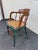Wood Vintage 20th Century Barrel Back Cane Seat Captain Chair For Sale - Image 7 of 12