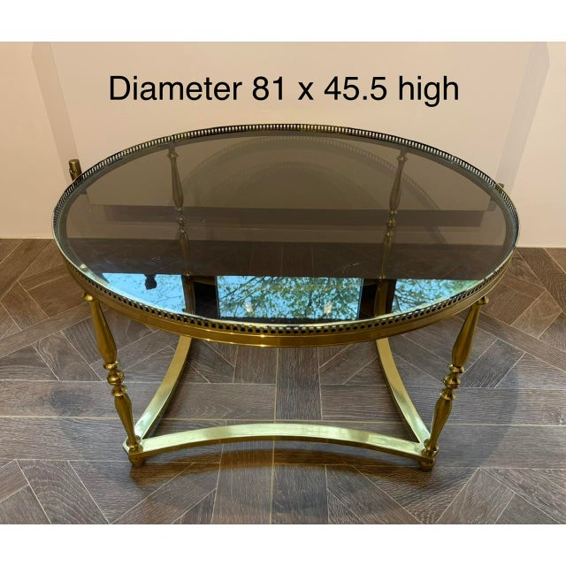 Parisian High Quality Brass Coffee Table, 1925 For Sale - Image 9 of 11