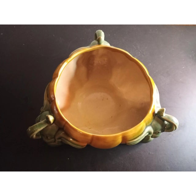 Vintage Majolica Green Glazed Baby Elephant Planter For Sale - Image 4 of 8