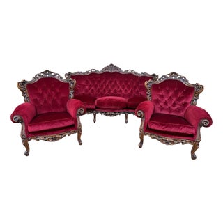 Louis XV Rocaille Salon Set, Set of 3 For Sale