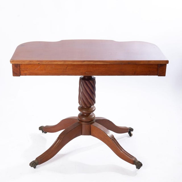 19th Century Federal Style Table With Claw and Ball Feet For Sale - Image 6 of 9