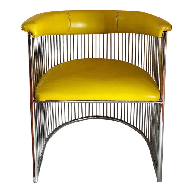 Armchair Mid Century Chrome - Warren Platner Style For Sale