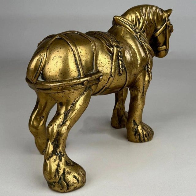 Metal Antique English Brass Horse Sculpture, 1800s For Sale - Image 7 of 13