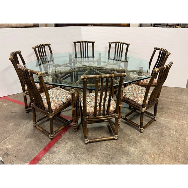 Design Plus Gallery presents a late 20th Century Octagonal Dining Table from McGuire Furniture. The table is showcasing...