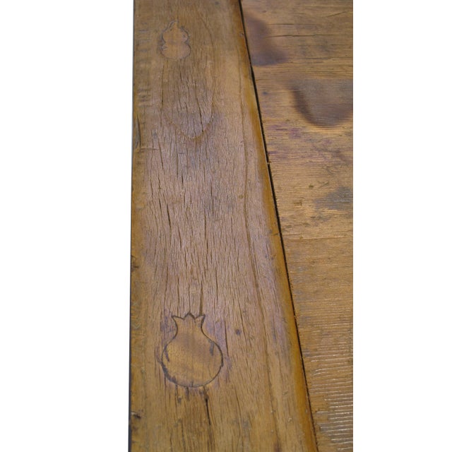 Wood 72" Long Elm Wood Console Table For Sale - Image 7 of 9