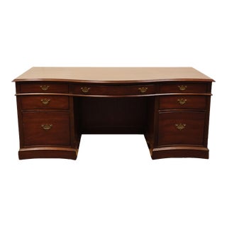 Lexington Furniture Palmer Home Collection Solid Mahogany Traditional Style 72" Executive Desk For Sale
