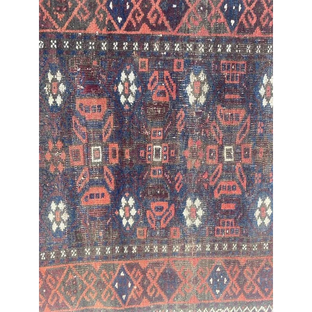 Antique Turkmen Baluch Rug For Sale - Image 3 of 18