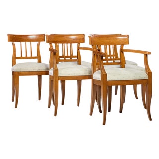 Kindel Furniture French Regency Solid Cherry Wood Dining Chairs - Set of 6 For Sale