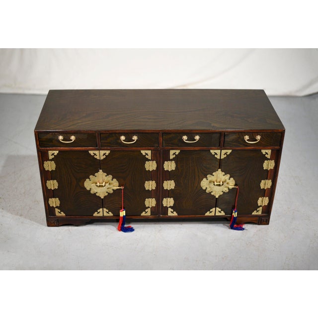 Chinoiserie Vintage Chinoiserie Chests With Brass Hardware - A Pair For Sale - Image 3 of 13