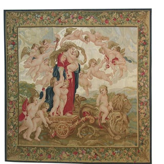 Late 20th Century Baby Angel Design Tapestry For Sale