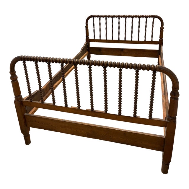 Antique Jenny Lind Spool Bed Complete Late 19th Century Set, 3/4 Size For Sale