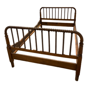 Antique Jenny Lind Spool Bed Complete Late 19th Century Set, 3/4 Size
