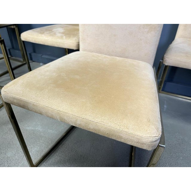 Beige Vintage Brass Dining Chairs from Belgochrom, 1970s, Set of 6 For Sale - Image 8 of 13
