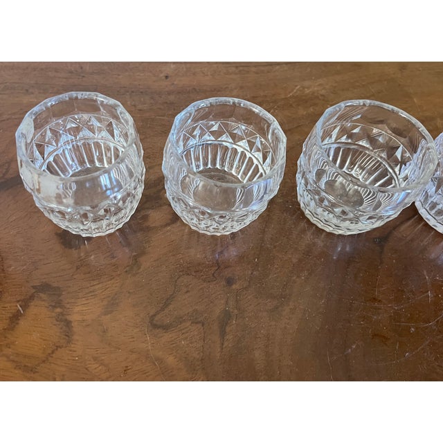 Antique English George III Anglo Irish Diamond Cut Crystal Whisky Shot Glasses - Set of 4 For Sale - Image 12 of 16