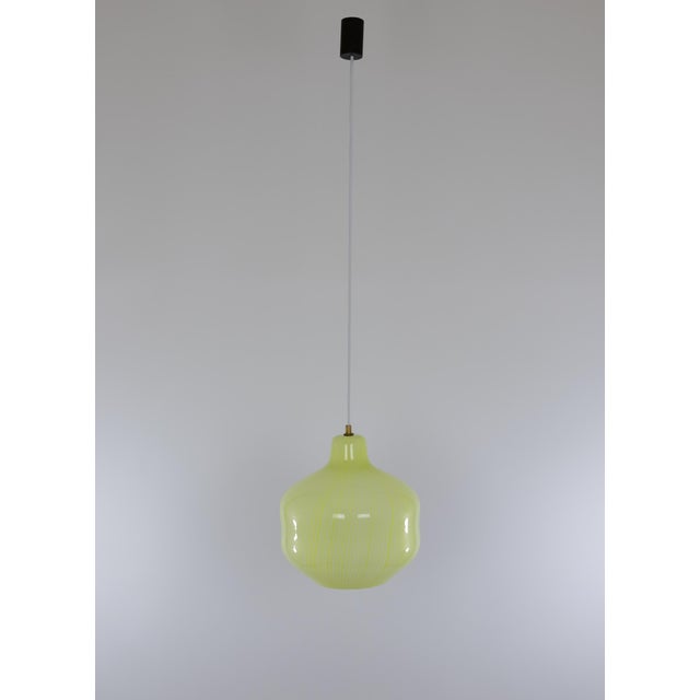 1960s Hand-Blown Murano Glass Pendant by Massimo Vignelli for Venini, 1950s For Sale - Image 5 of 9