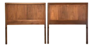 Walnut Mid-Century Modern Twin Headboards- a Pair