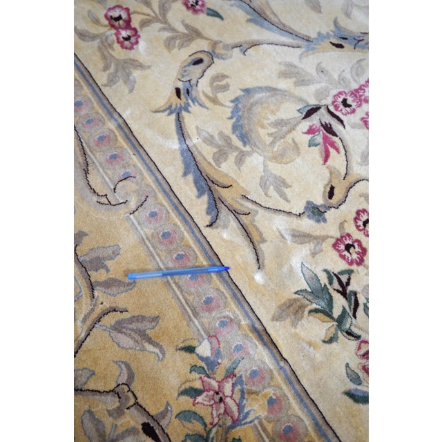 Hand Woven Approx. 11 X 16 Large Oriental Style Wool Rug For Sale - Image 11 of 12