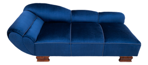 Mid-Century Art Deco Style Blue Chaise Longue, Western Europe, 1950s