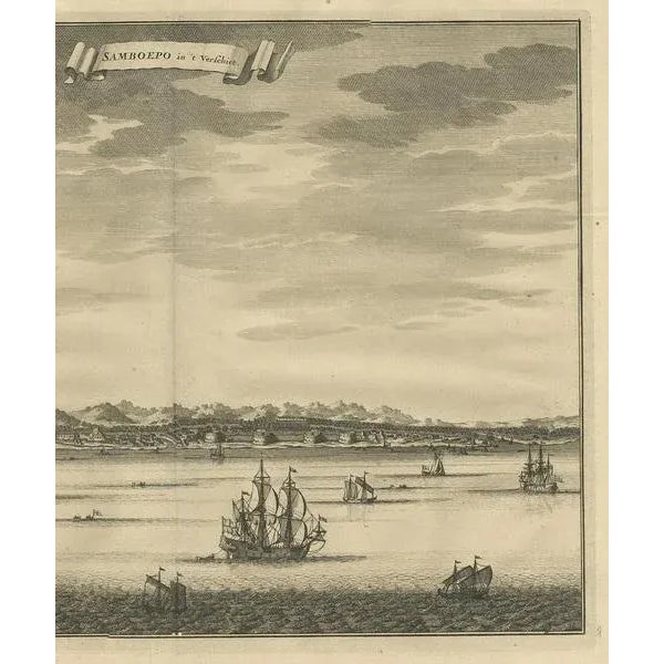 F. Valentijn, Illustration of Samboepo, 1726, Print For Sale - Image 4 of 5