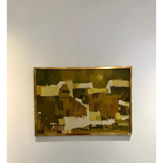 Work on canvas Gold flush frame 47,5 x 67 x 2,5 cm This piece is attributed to the mentioned designer/maker. It has no...