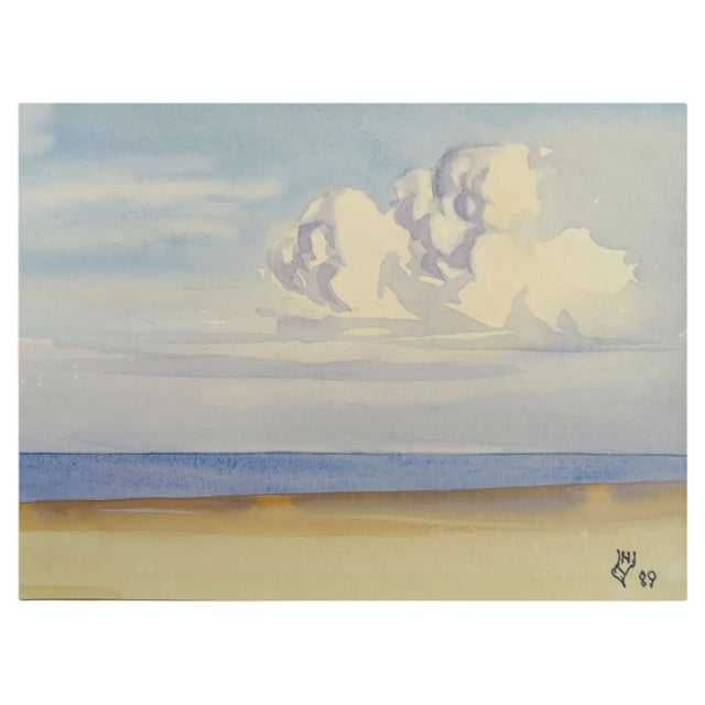 Nikolai Uvarov, Sea, 1989, Watercolor For Sale