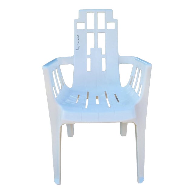 Plastic Boston Stackable Garden Chair by Pierre Paulin for Henry Massonnet, 1980s For Sale