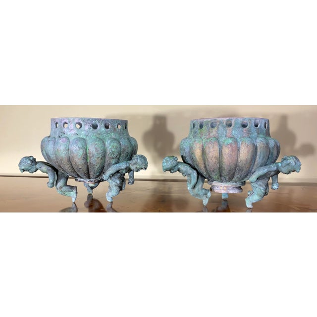 Art Deco One of a Kind Pair of 19th Century Architectural Bronze Element For Sale - Image 3 of 12