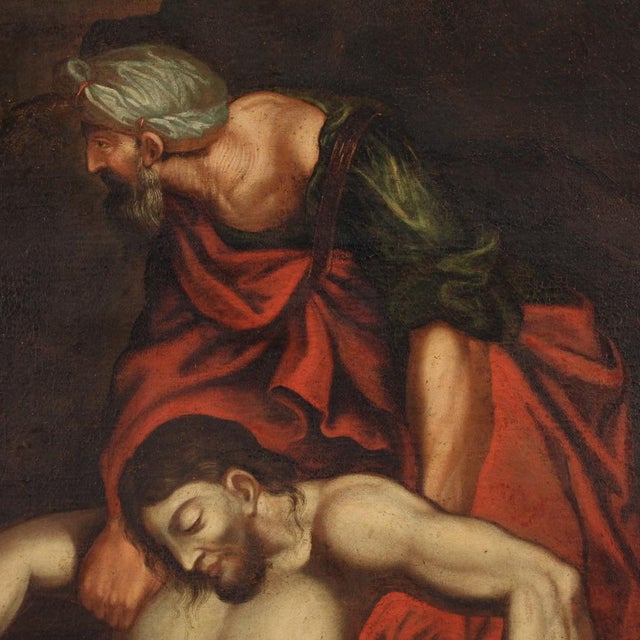 Italian Artist, Lamentation Over the Dead Christ, 1660, Oil on Canvas For Sale - Image 14 of 16