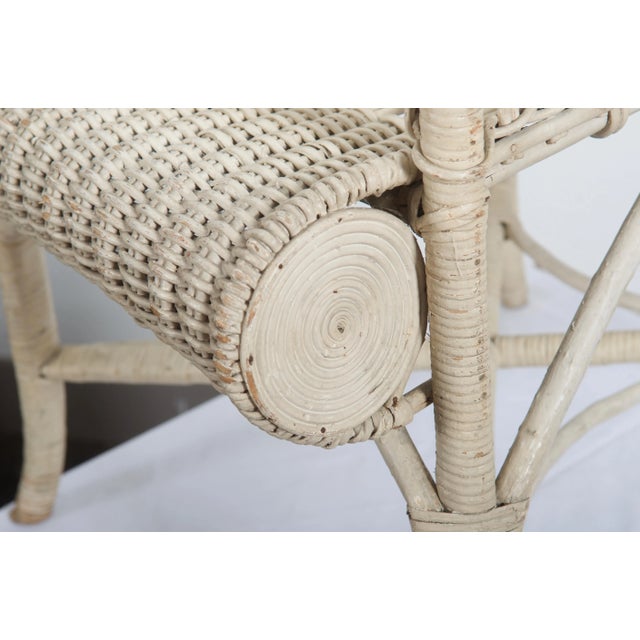 Wood Antique Wicker Armchair by Hans Vollmer for Prag-Rudniker For Sale - Image 7 of 12