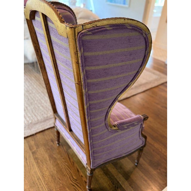 Traditional Purple Reign Wing Chair For Sale - Image 3 of 6