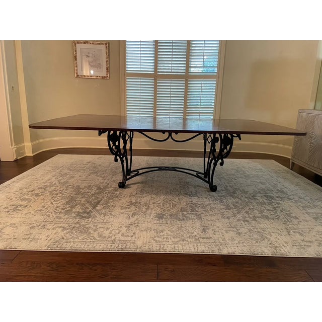 European Antique Wood Dining Table With Inlaid Star For Sale - Image 12 of 12