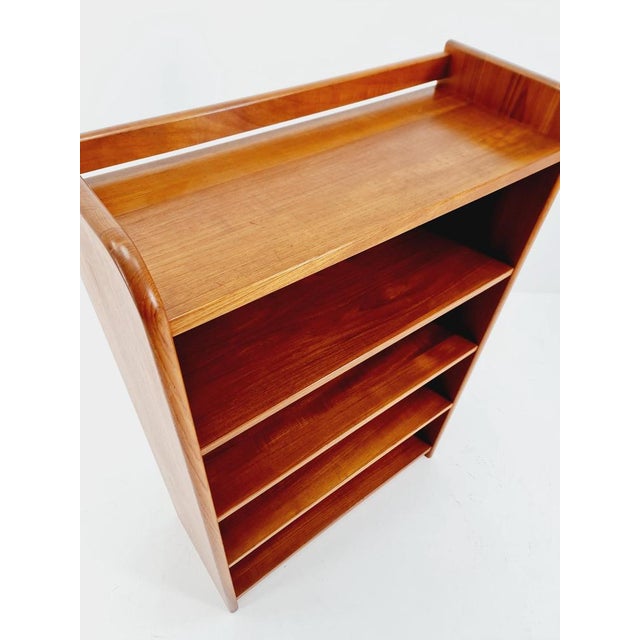 Brown Vintage Danish Freestanding Bookcase in Teak, 1970s For Sale - Image 8 of 17