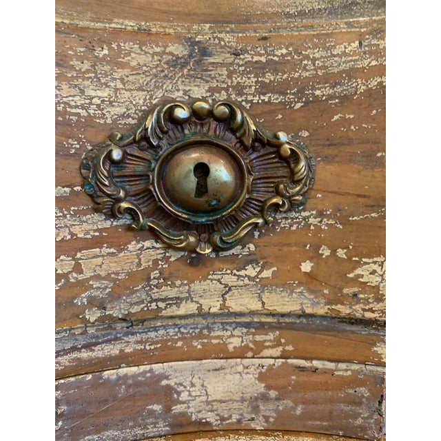 French Louis XVI Style Cerused Painted 2 Drawer Commode For Sale - Image 9 of 12