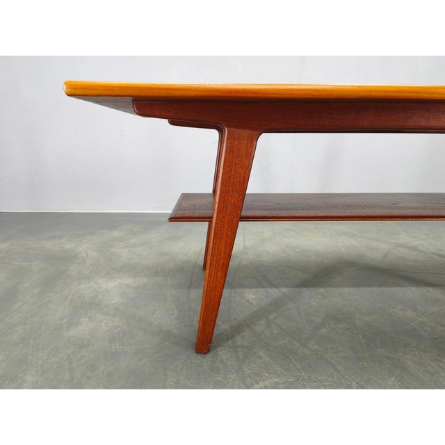 Danish Mid-Century Teak Coffee Table with Shelf, 1960s For Sale - Image 6 of 12