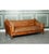 Stunning Vintage Tan Leather Contemporary Designer Sofa. The sofa is very comfortable and can easily sit 3 to 4 people....