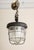 Industrial Style Cast Iron Cage Pendant Lights With Reeded Glass For Sale - Image 10 of 11