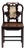 Shanghai Deco Marble Back Chair, C. 1930 For Sale