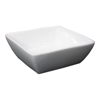 Mid 20th Century Modern Waldorf Astoria Fortessa Fortaluxe Superwhite Square Dip Dish For Sale