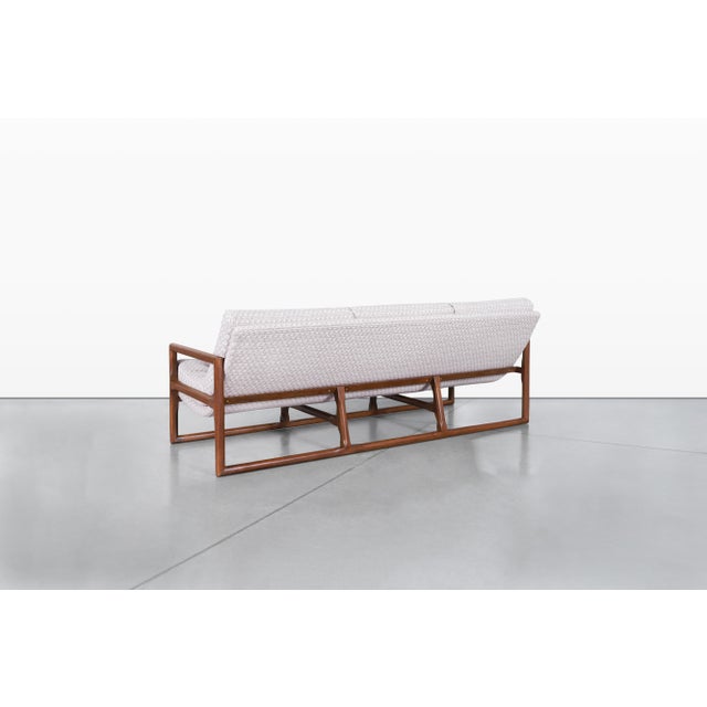 Mid-Century Modern Walnut Sofa Attributed to Milo Baughman For Sale - Image 9 of 12