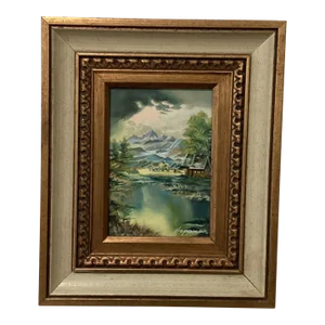 Antique Hein Hoppmann Landscape Oil Painting, Framed