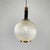 Mid-Century Modern Italian Pendant Light in Molded Glass with Brass and Metal, 1950s For Sale - Image 6 of 16