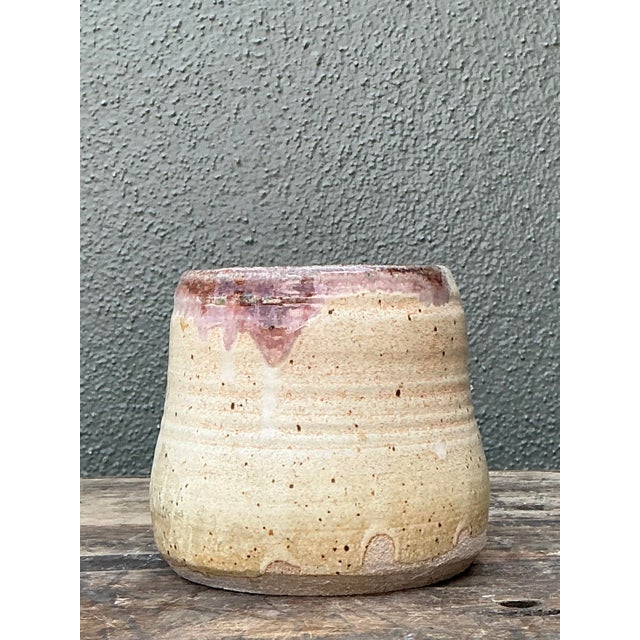 Contemporary Vintage Original Studio Pottery Vase For Sale - Image 3 of 12