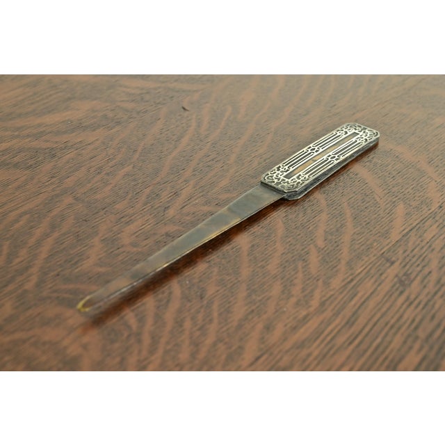 Heintz Arts & Crafts Sterling Silver on Bronze Letter Opener For Sale - Image 11 of 11