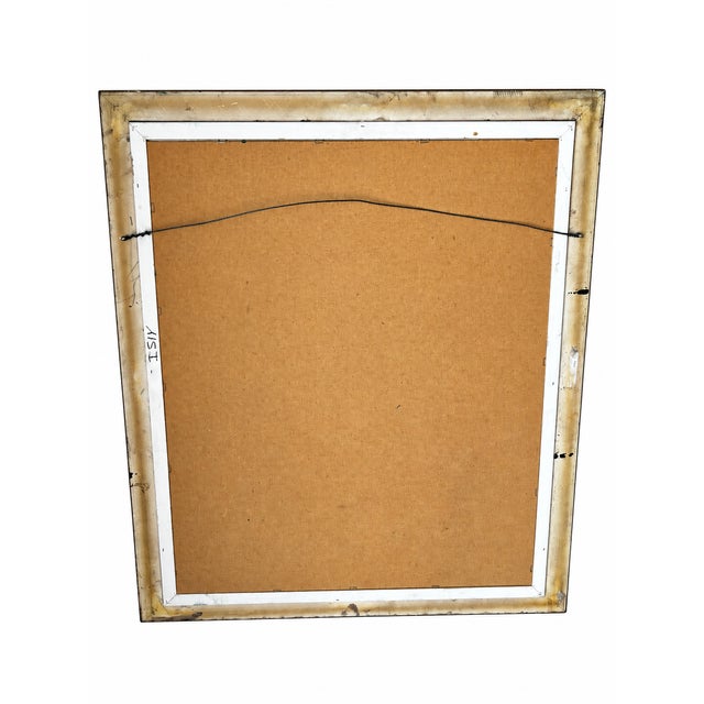 Early 21st Century Signed Mourad Egyptian Revival Figural Artwork in Ornate Gold-Tone Frame For Sale - Image 12 of 12