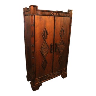20th Century Chinese Chippendale Armoire For Sale